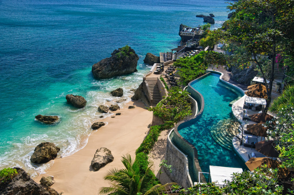 Award-winning AYANA Resort and Spa, BALI is a world–class destination resort located on 90 hectares of cliff-top land perched above Jimbaran Bay, just 10 kilometres from Bali airport. AYANA’s majestic sunsets and ocean-front views are complemented by a white-sand beach and shared facilities as Bali’s only integrated resort with RIMBA Jimbaran BALI. With full access to all dining and recreation at both AYANA and RIMBA and complimentary resort shuttle, guests enjoy the most extensive on-site facilities of any resort in Bali. 